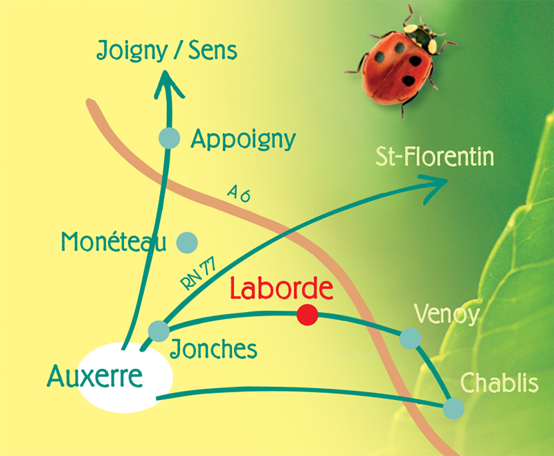 Plan d'accès - Le Jardin de Laborde